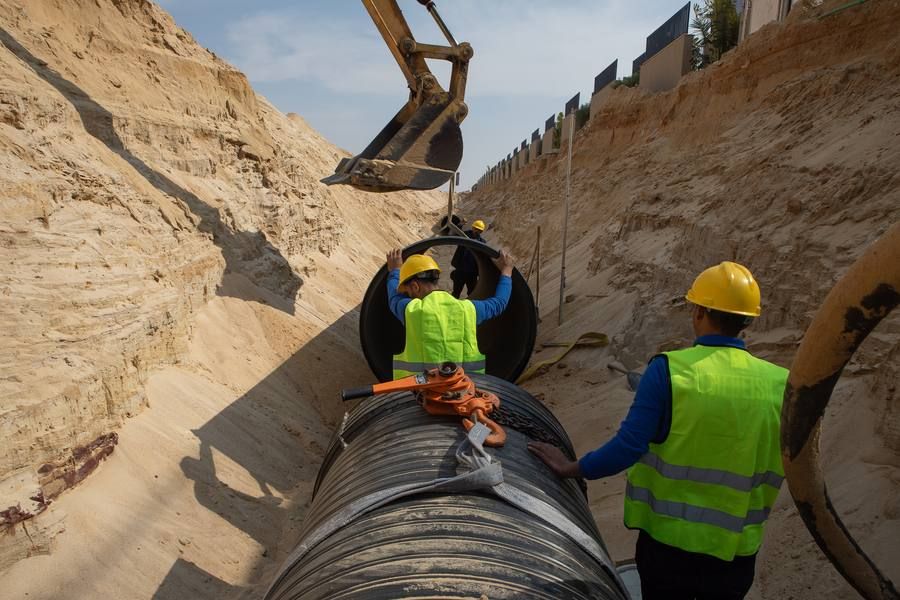 Pipe installation site